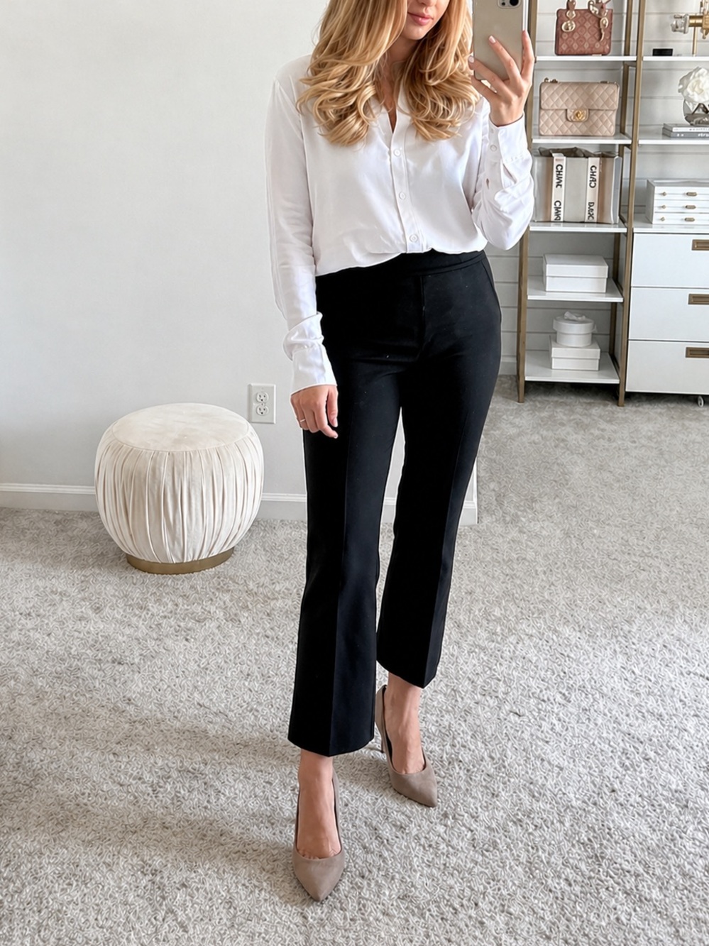 Spanx Super Smooth Perfect Fit Ponte Kick Flare Pants Size Small Black